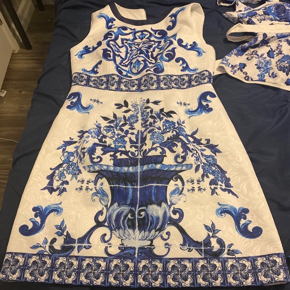 Dolce & Gabbana | Dresses | Dg Blue Majolica Print Dress | Poshmark